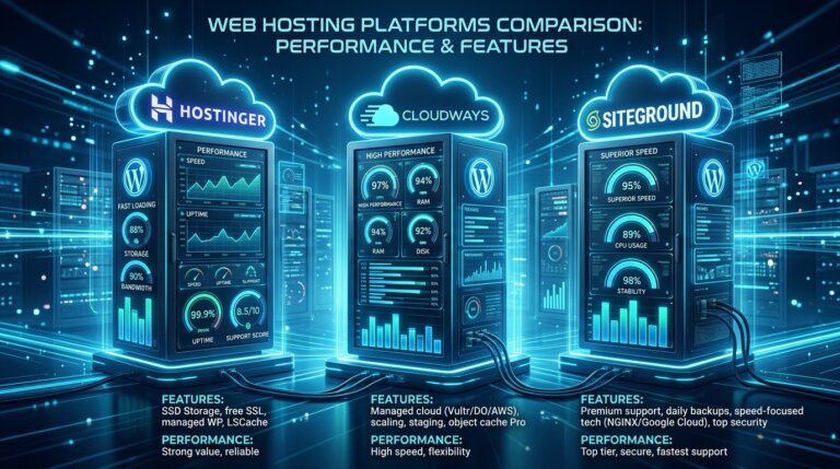 Hostinger vs Cloudways vs SiteGround Best Bluehost Alternatives