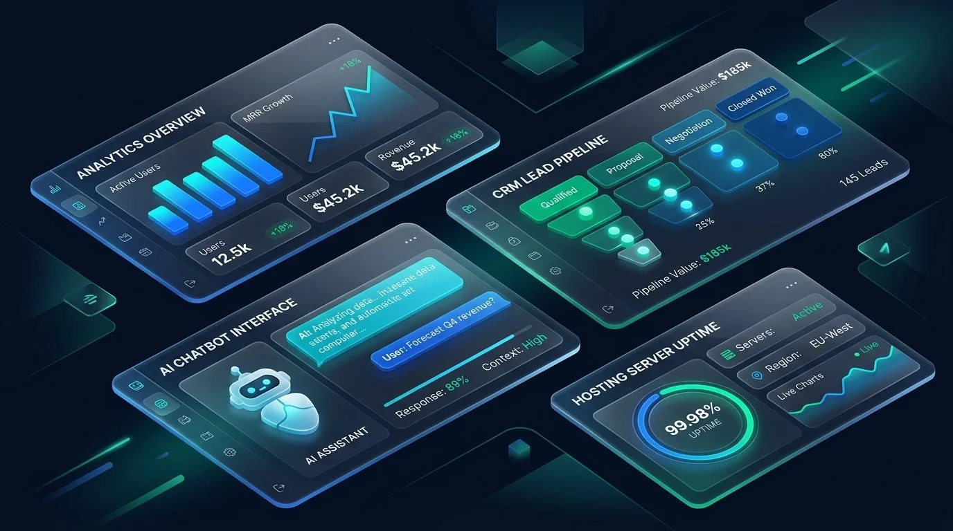 Business Software, AI Tools and Cloud Dashboard Preview